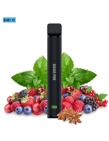 Vap Berry Ice de 150mg CBD 600 puffs de Iguana Smoke